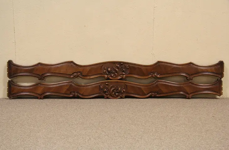 Pair of 1890 Antique Carved French Bed Side Rails