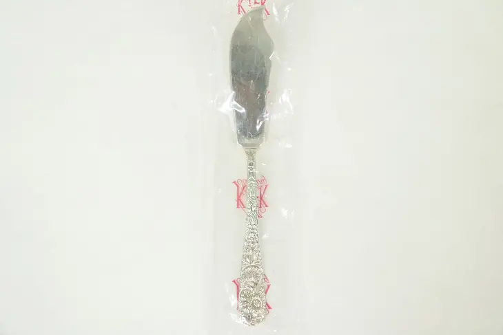 Repousse Kirk Stieff Sterling Silver Master Butter Knife, New in Bag #29043