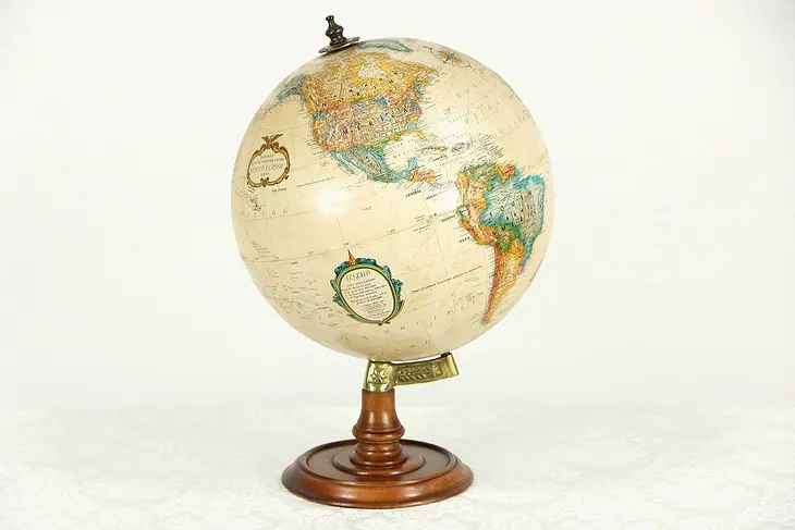 Replogle Signed Globe of the World & Stand