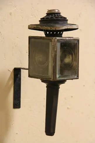 Carriage Lantern, Beveled Glass Lenses 1890's