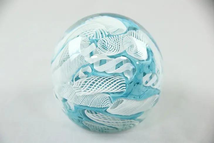 Blown Glass Paperweight, Swirl Design