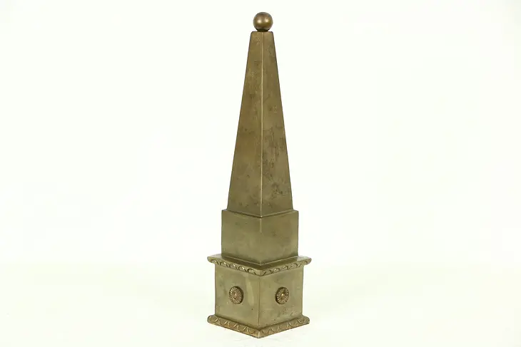 Italian Classical Cast Brass Vintage Obelisk