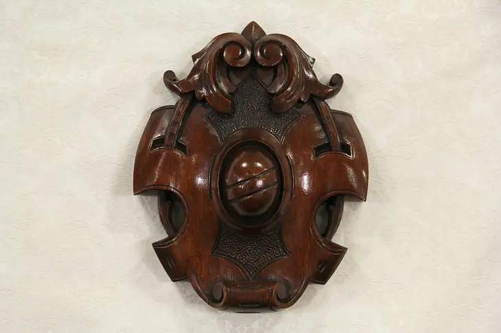 Architectural Salvage 1870's Antique Carved Crest