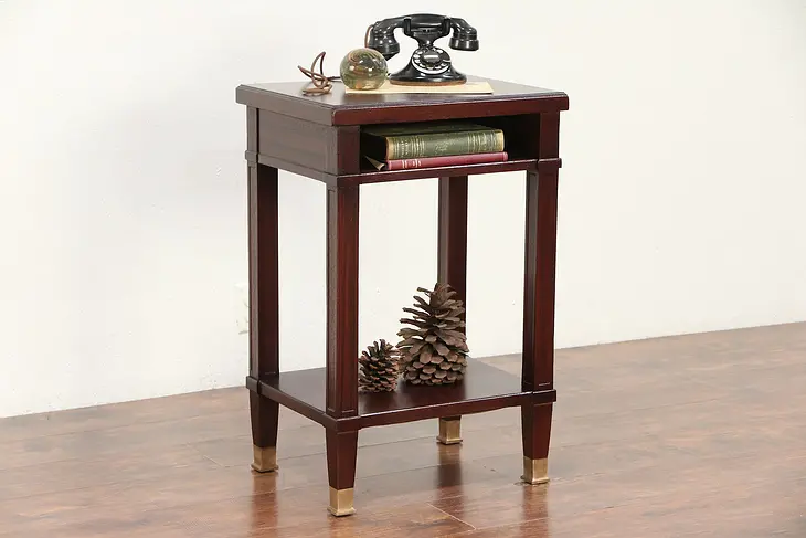 Traditional Executive Antique Mahogany Telephone or Printer Stand #29599