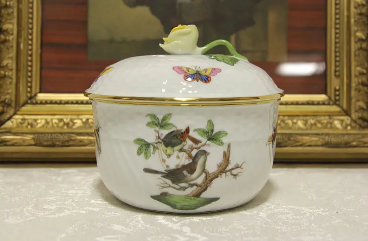 Herend Rothschild Bird Covered Bowl #8