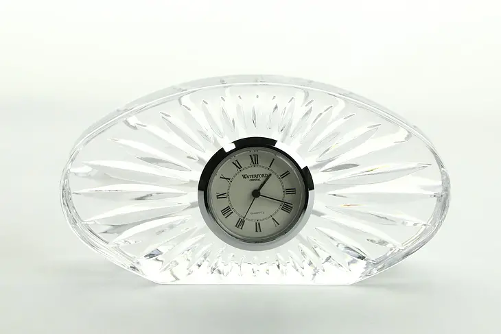 Waterford Signed Crystal Oval Clock