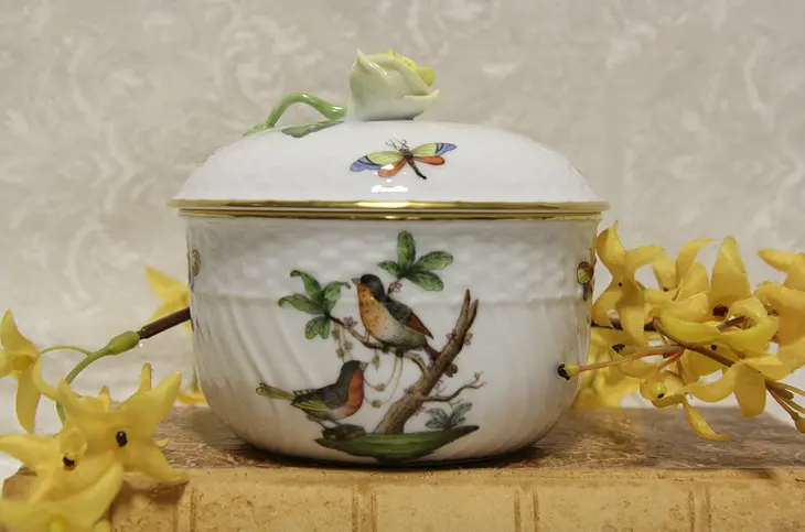Herend Rothschild Bird Covered Bowl #4