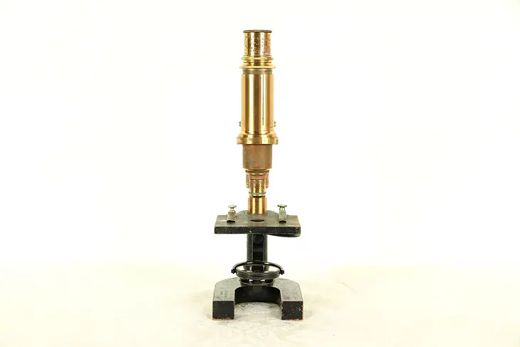 Brass Antique Laboratory Microscope, Signed Wetzlar, Germany  #29254