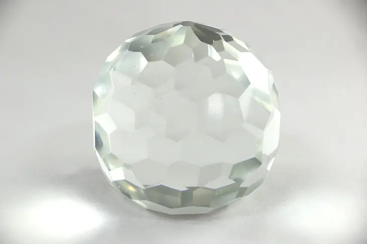 Cut Crystal Faceted Paperweight