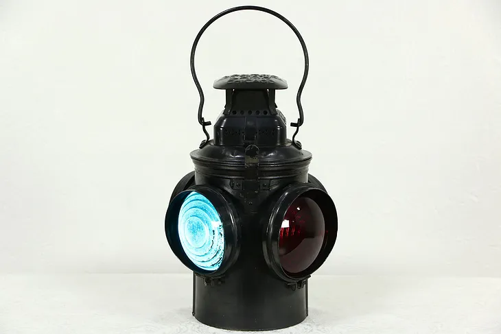 Adlake Chicago Signed Antique Railroad Switch Lamp or Oil Train Lantern