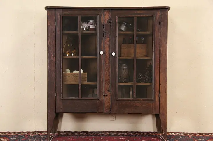 Country Pine 1890 Antique Pie Safe Pantry Cupboard