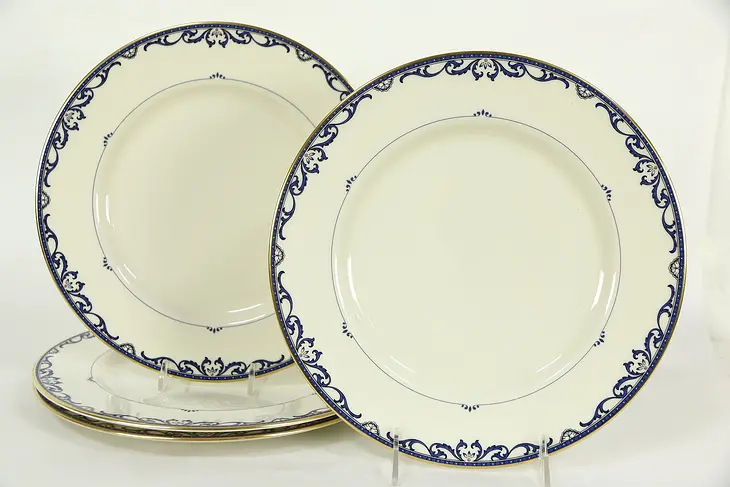 Lenox Liberty Pattern Set of 4 Dinner Plates, Hand Painted