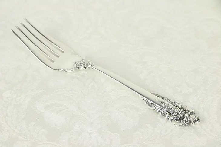 Grand Baroque Wallace Sterling Silver 8" Meat Serving Fork #30264