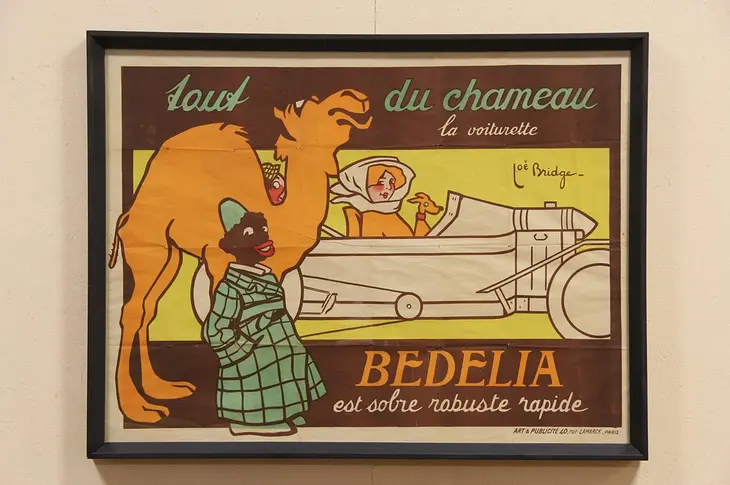 Bedelia Cyclecar Art Deco 1920 era Poster, Joe Bridge
