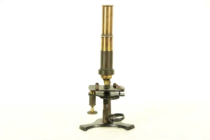 Brass Antique mid 1800's Laboratory Microscope #29251