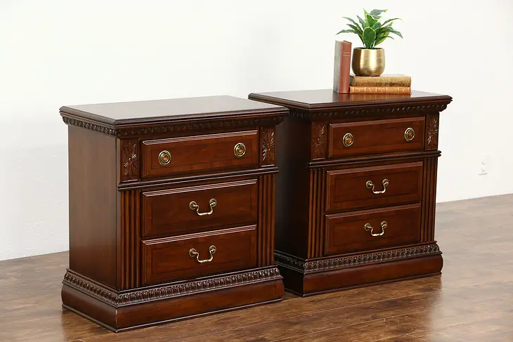 Pair of Vintage Nightstands or End Tables, Secret Compartments