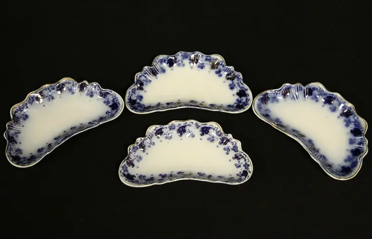 Set of Four Fish Bone Plates - Astoria Pattern Johnson Bros