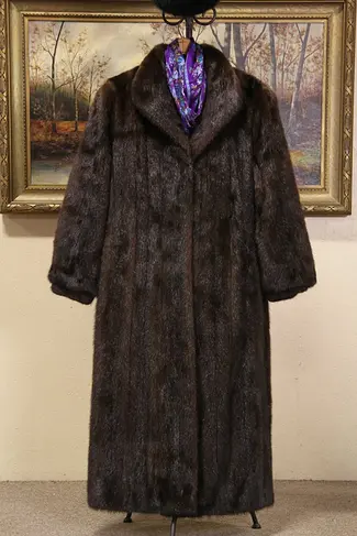 Mink Vintage Fur Coat, Denmark, Size Large