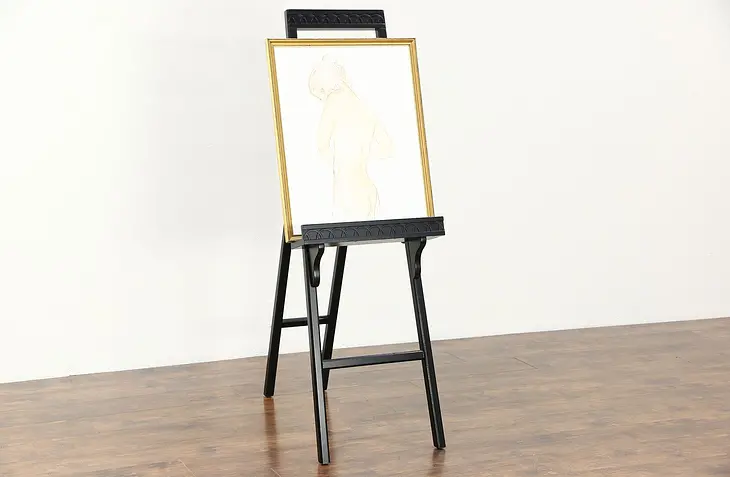 Black Lacquer Adjustable Artist Picture Easel