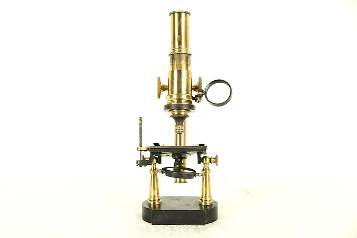 Brass Antique late 1800's Laboratory Microscope #29252