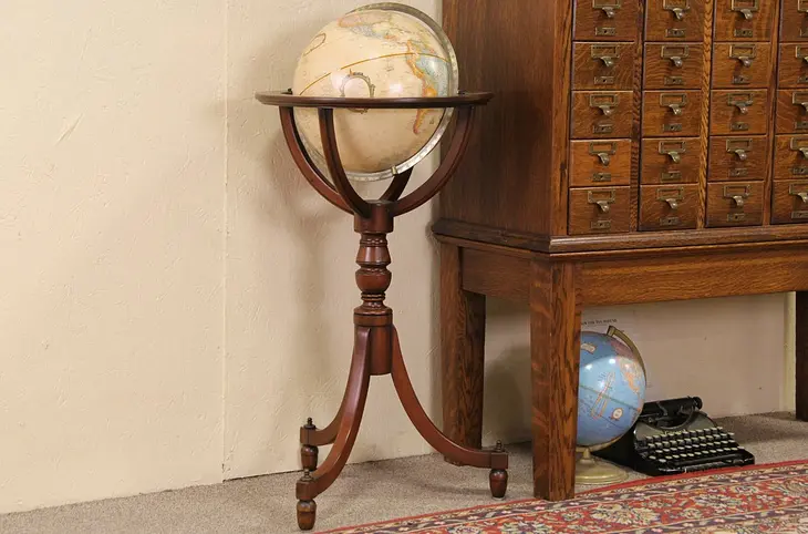 Replogle 12" Globe in Mahogany Stand