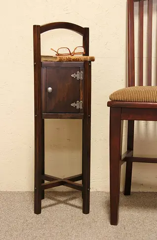 Arts & Crafts or MIssion Chairside Humidor Table or Smoking Stand