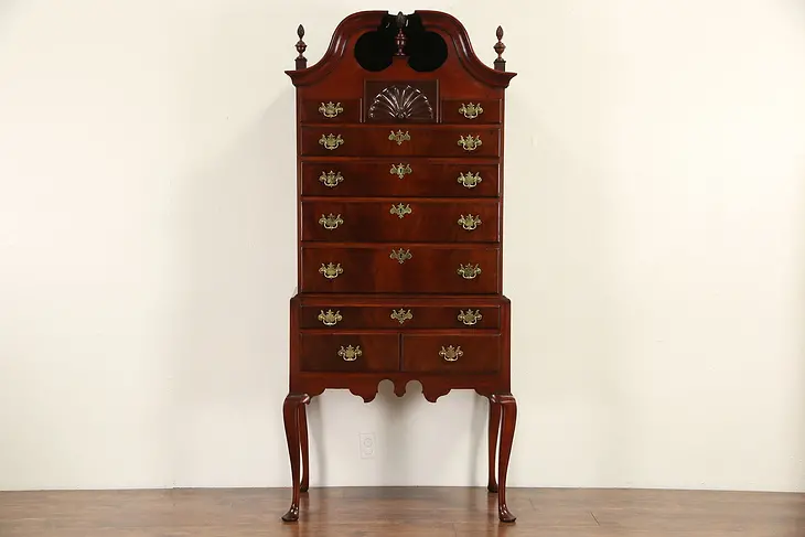 Georgian Late 1700's Mahogany Tall Chest on Chest or Highboy