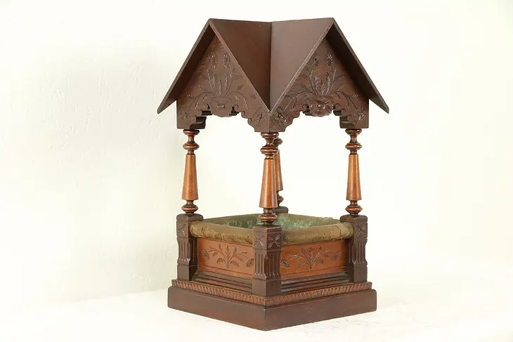 Miniature Antique Architectural Model Well Cover or Portico, Signed 1893 #30572