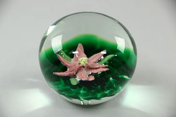 St. Clair Signed Blown Glass Paperweight