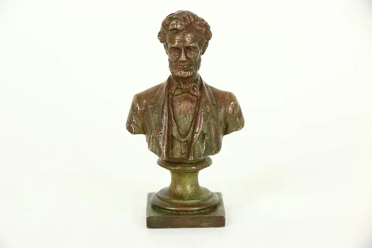 Bronze Miniature Bust of Lincoln, Signed Bissell, C. 1898, Gorham