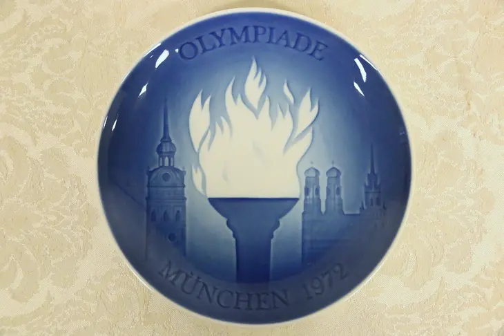Bing & Grondahl Porcelain Munich 1972 Olympic Olympiade Plate 1st Issue #8000
