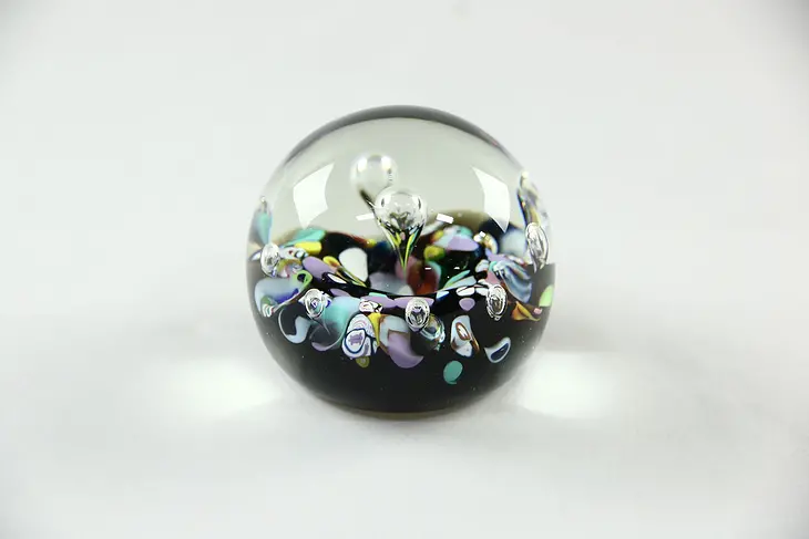 Paperweight with Controlled Bubbles, Signed C G