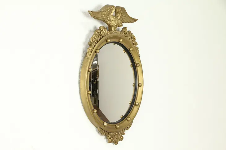 Federal Style Convex Wall Mirror with Eagle #31180