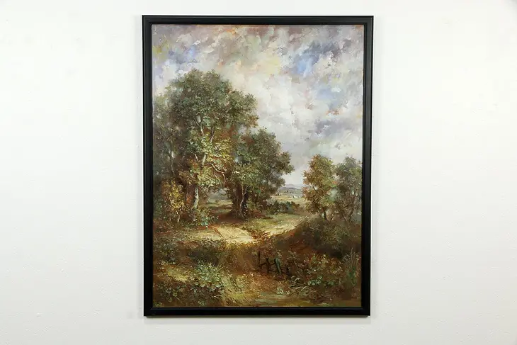 Clearing in the Forest, Vintage Original Oil Painting, Fairchild #33266
