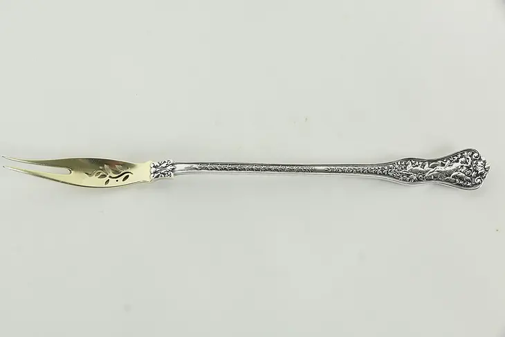 Tiffany Olympian Sterling Silver Olive Fork Diana the Huntress, Pat. 1878 #34676