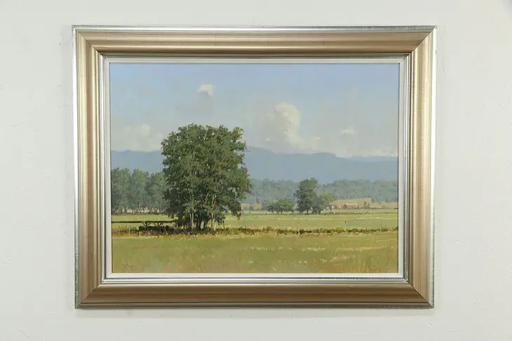 Middle Path & Country Farm Original Oil Painting, Ron Boehmer 37" #33641