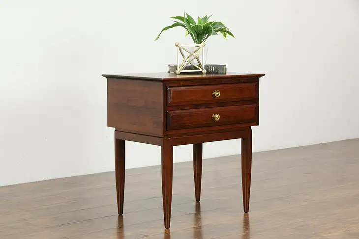 Midcentury Modern 1960 Vintage Cherry Nightstand or End Table, Willett #35380