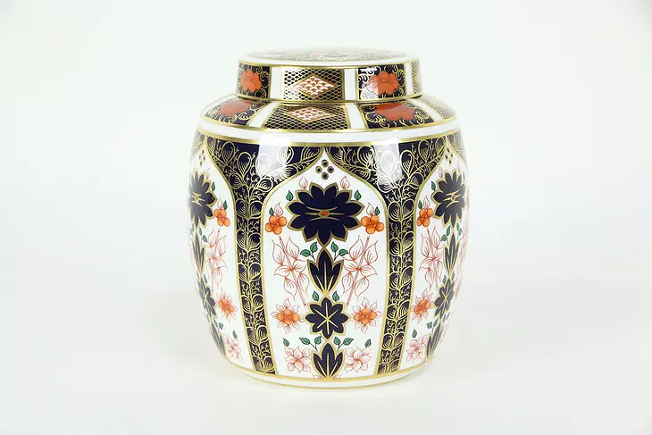 Traditional Imari Royal Crown Derby Large Covered Jar #35558