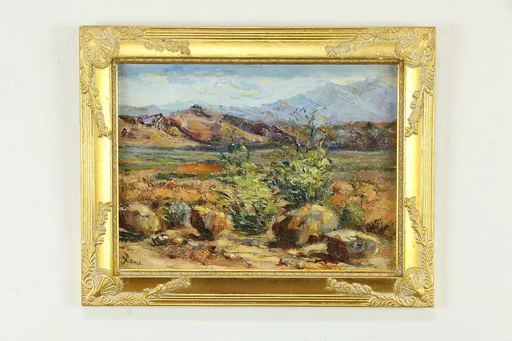 Morongo Valley Scene, Original Oil Painting, J. Xani, 19.5" #35750