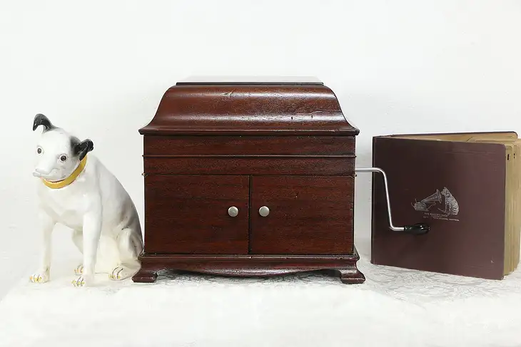 Victor Antique Mahogany Table Top Model VVIX Victrola Phonograph #33934