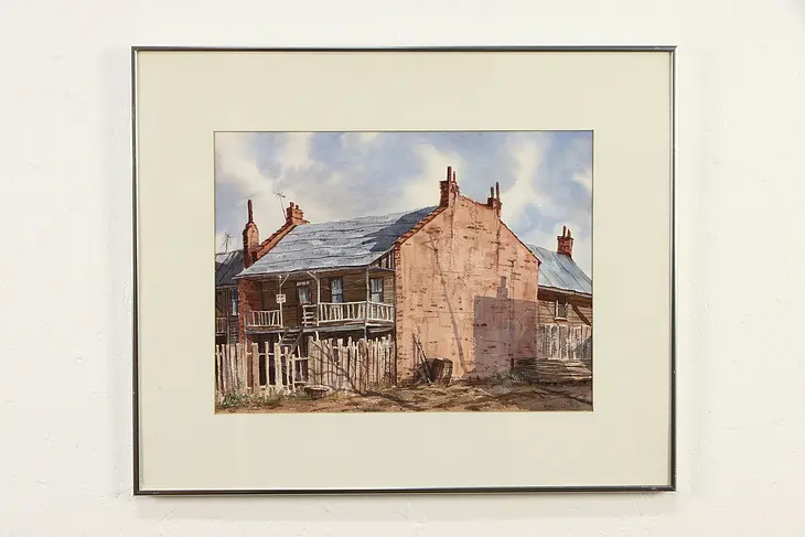 Old Brick House Original Watercolor Painting, 1975 Smith 22 1/2" #36899