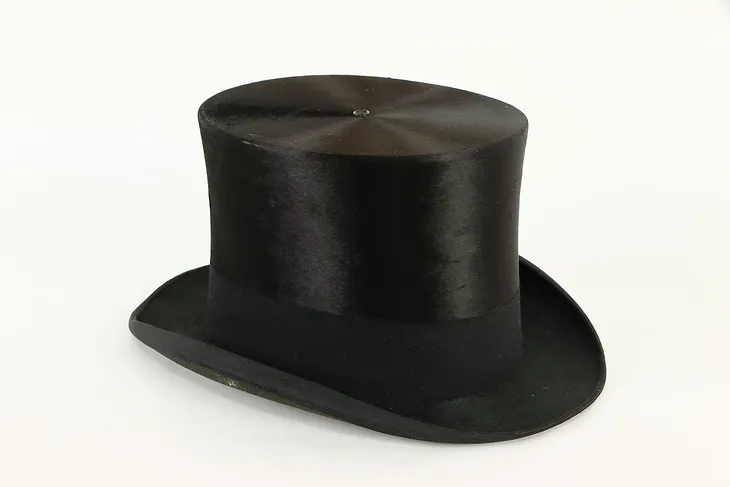 Beaver Silk Antique Late 1800's Top Hat, signed Young Bros., New York #37138