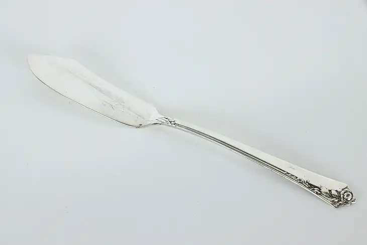 Sterling Silver Heirloom Damask Rose Master Butter Knife 7" #37196