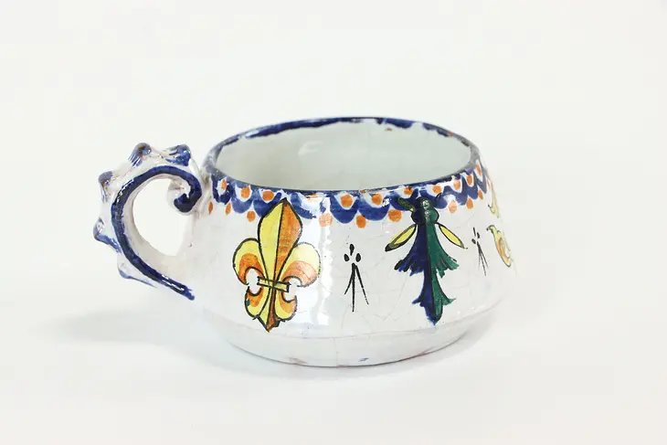 French Faience Hand Painted Tea Cup #37357