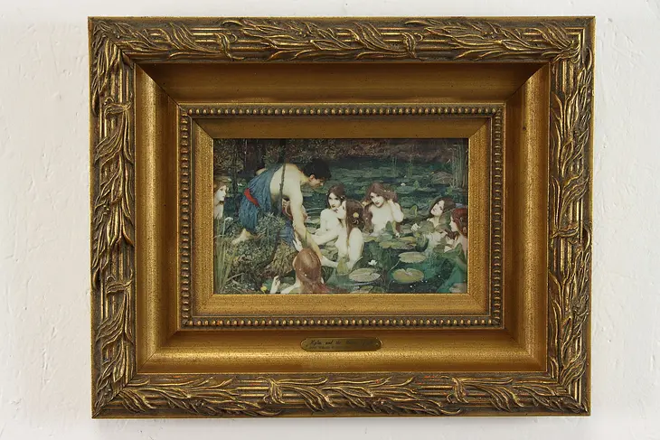 Hylas & Water Nymphs Varnished Print after Waterhouse 18 1/2" #38349
