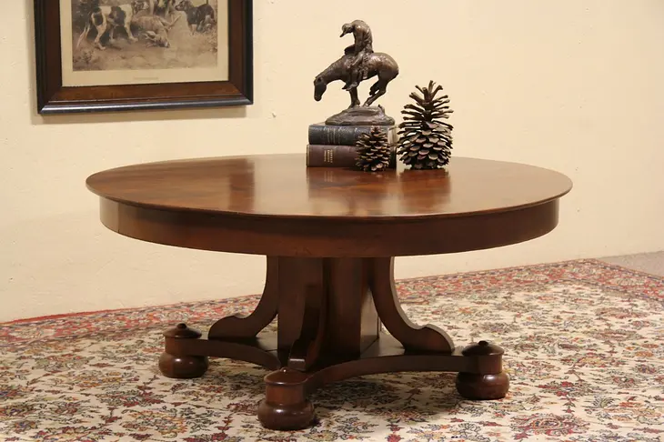Round 45" Coffee or Cocktail Table from 1910 Dining Table