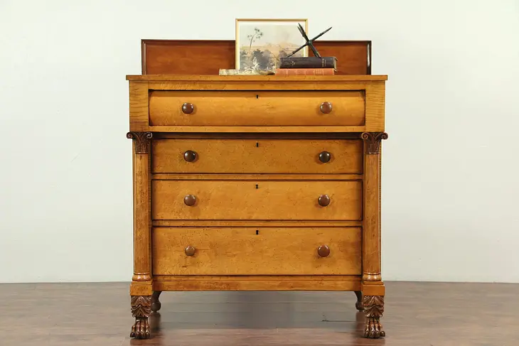 Empire Antique Cherry, Curly & Birdseye Maple Chest or Dresser #29082