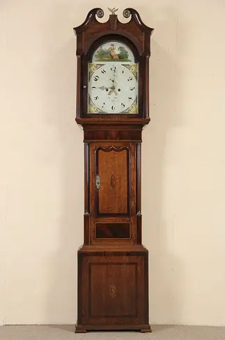 English Clase of Bridgenorth Tall Case Grandfather 1800 Antique Clock