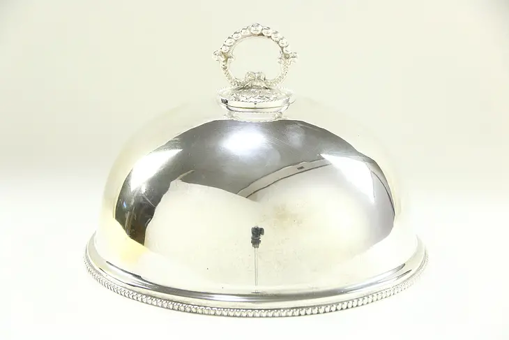 Silverplate Antique Plate Size Serving Dome