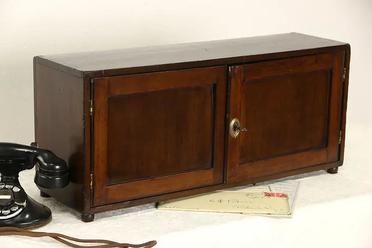 Desktop 1860's Antique Hand Made Mail File Cabinet